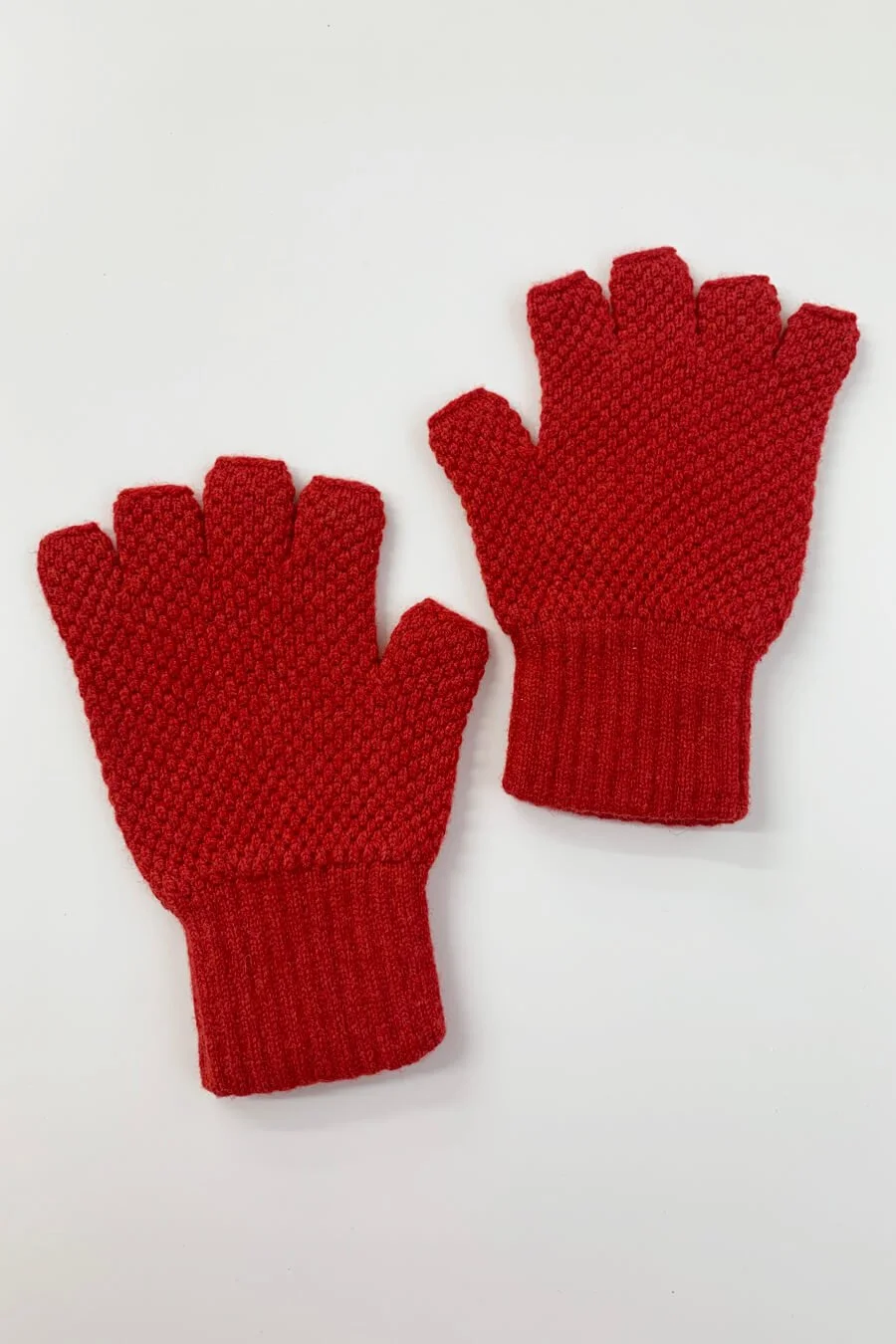 Lambswool Fingerless Gloves in Yellow — Collingwood-Norris